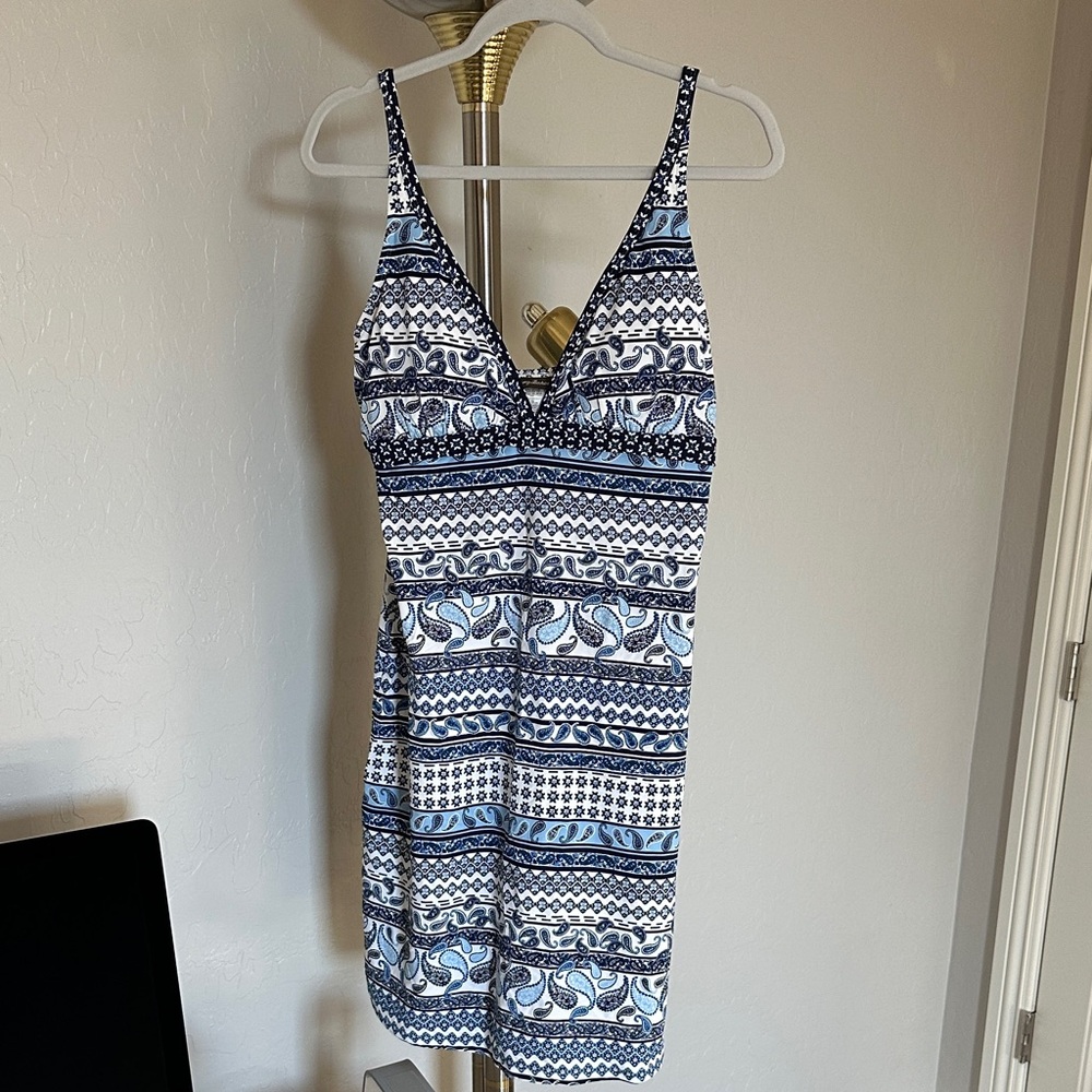 Tommy Bahama Navy and White Swim Dress